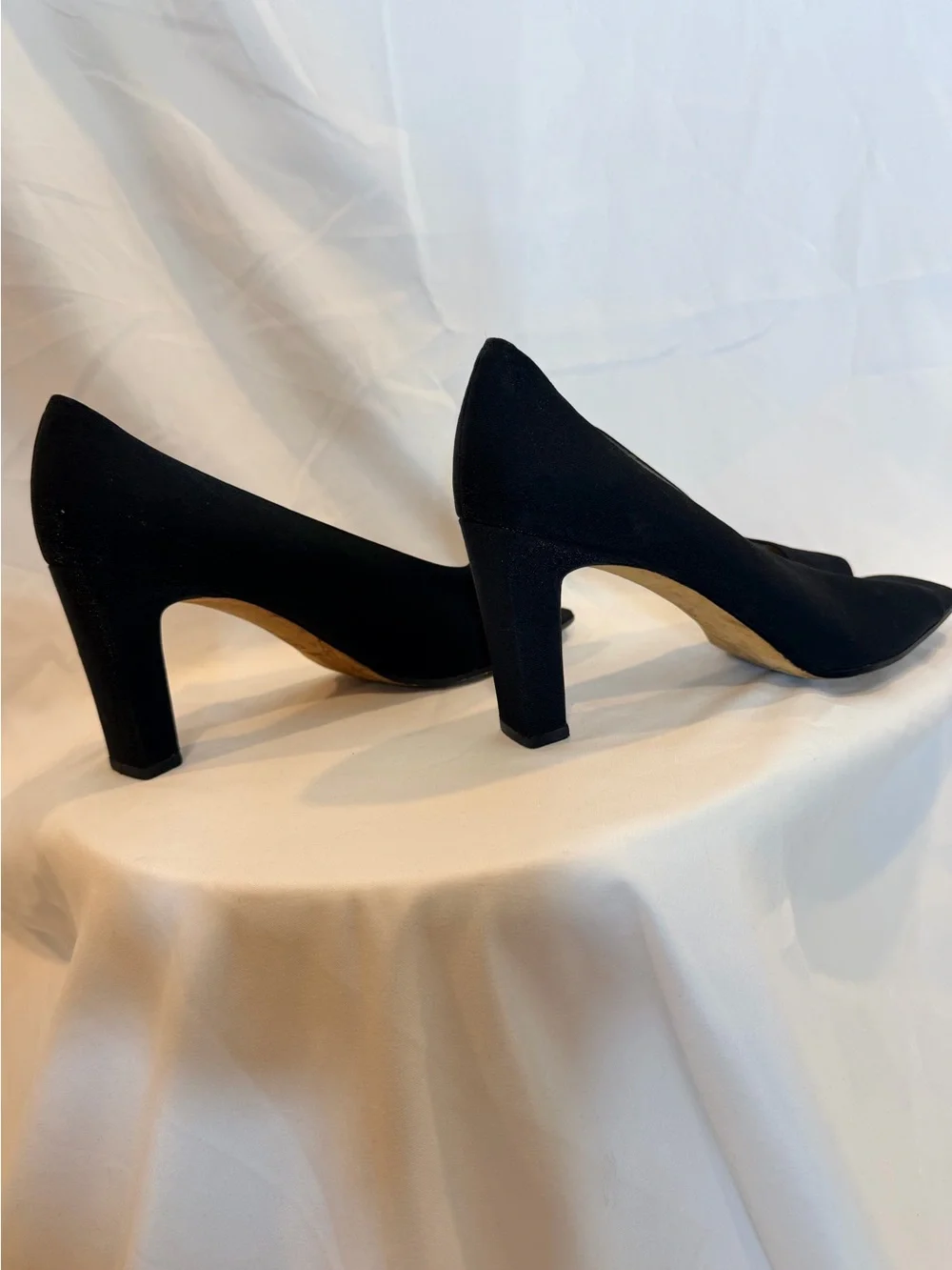Vaneli Black Fabric Peep Toe Dress Pumps Heels Size 11